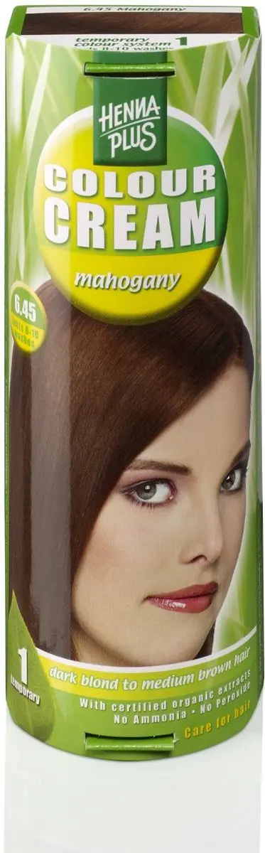 Hennaplus Kleurcrème 6.45 Mahonie - 60ml - afbeelding 6 van 6