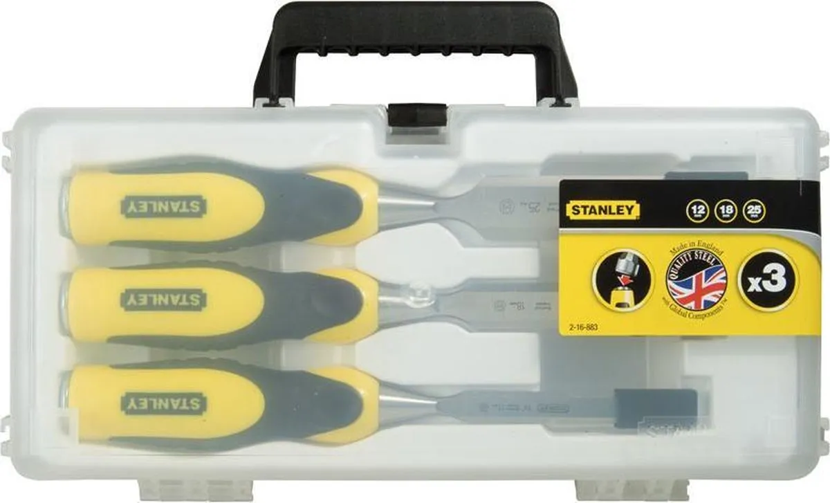 Stanley Dynagrip Steekbeitelset 3-delig - 12/18/25mm