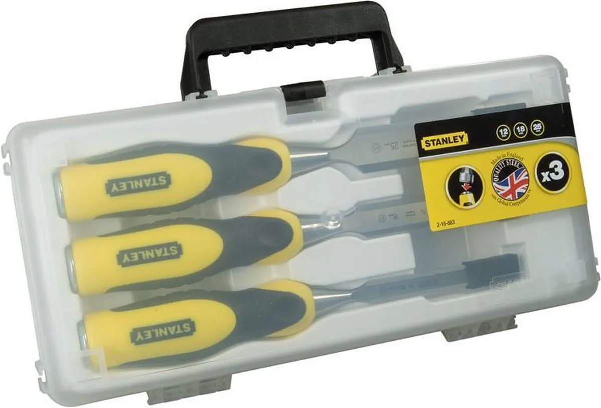 Stanley Dynagrip Steekbeitelset 3-delig - 12/18/25mm