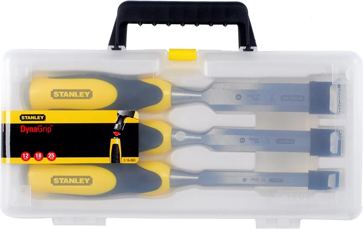 Stanley Dynagrip Steekbeitelset 3-delig - 12/18/25mm
