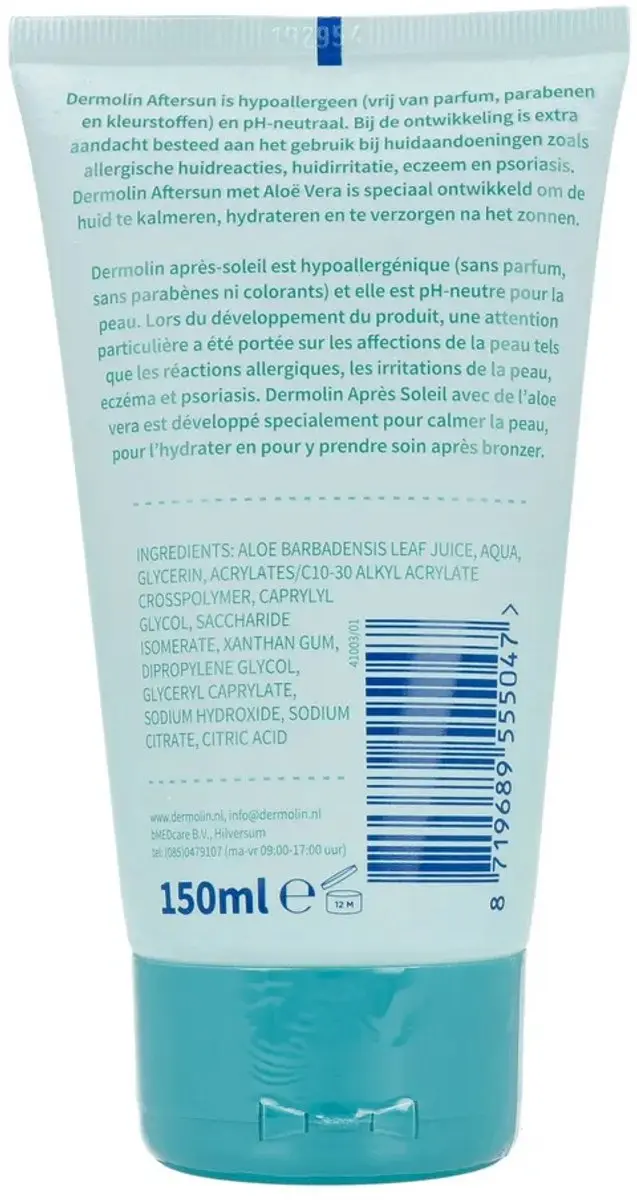 Dermolin Zonnebrand 150ml - Gezicht & Lichaam