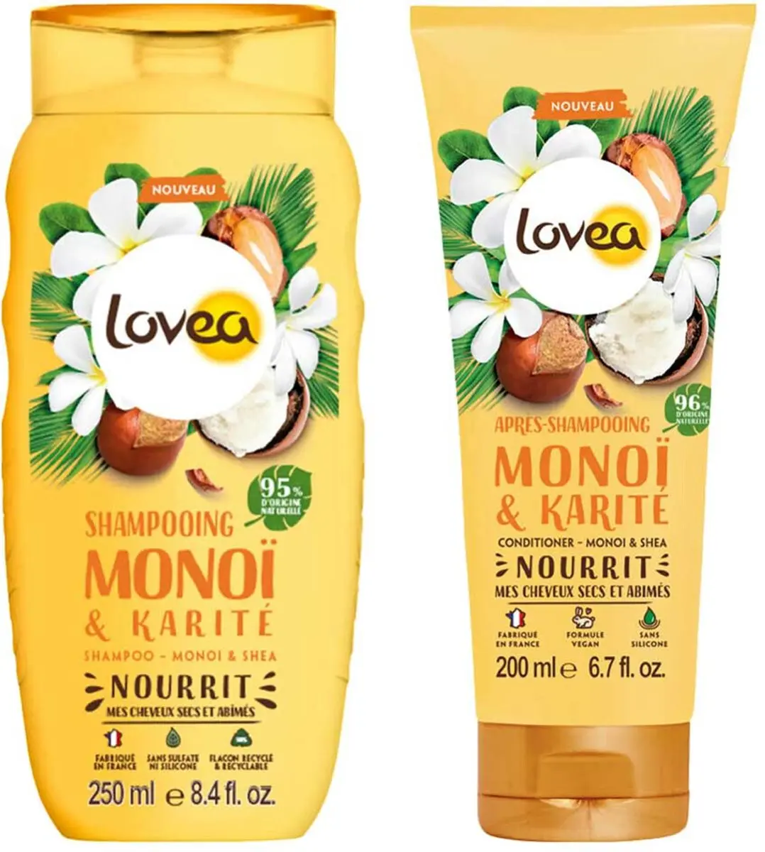 Lovea Monoï & Shea Shampoo & Conditioner 2x250ml