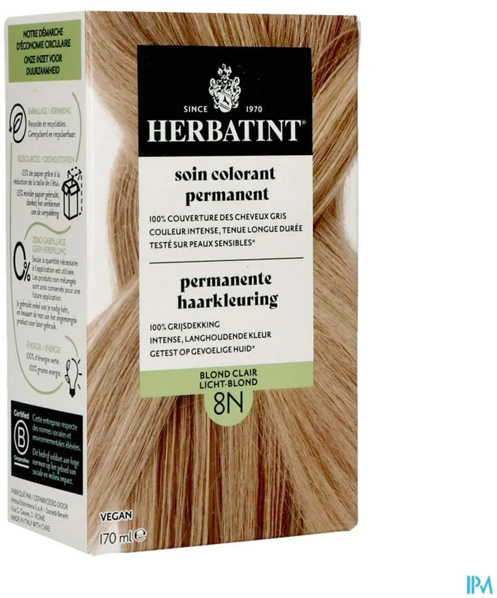 Herbatint Haarverf 8N Licht Blond 170ml
