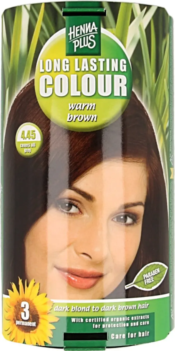 Hennaplus Long Lasting Colours 4.45 Warm Brown Haarverf 100ml - afbeelding 6 van 6