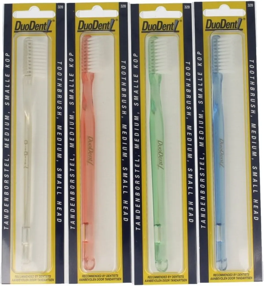 Duodent Medium Smal Tandenborstel - Geel