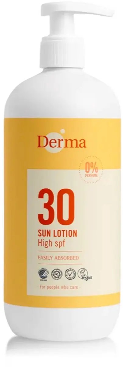 Derma Sun Zonnebrand SPF30 500ml - Waterbestendig - Parfumvrij