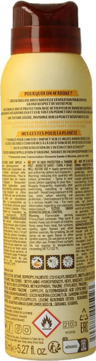 Lovea Monoi de Tahiti SPF 50 Tanning Mist 150ml