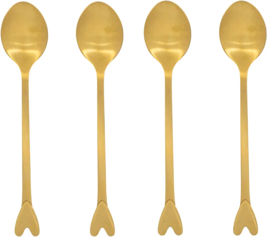 Zusss Set van 4 Lepeltjes Hartje