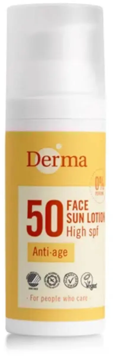 Derma Sun Gezichtszonnecrème SPF50 50ml - Hyaluronzuur & Vitamine E