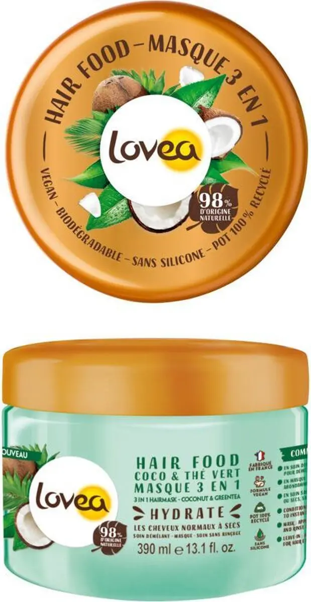 Lovea Kokos & Groene Thee Haarmasker 390ml