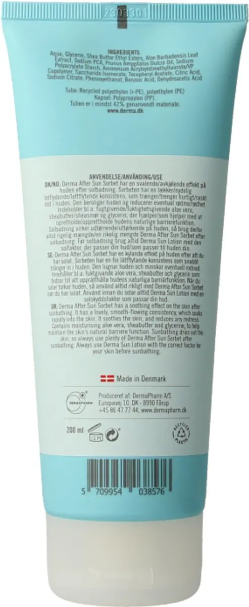 Derma Eco Sun After Sun Sorbet 200ml - Aloë Vera
