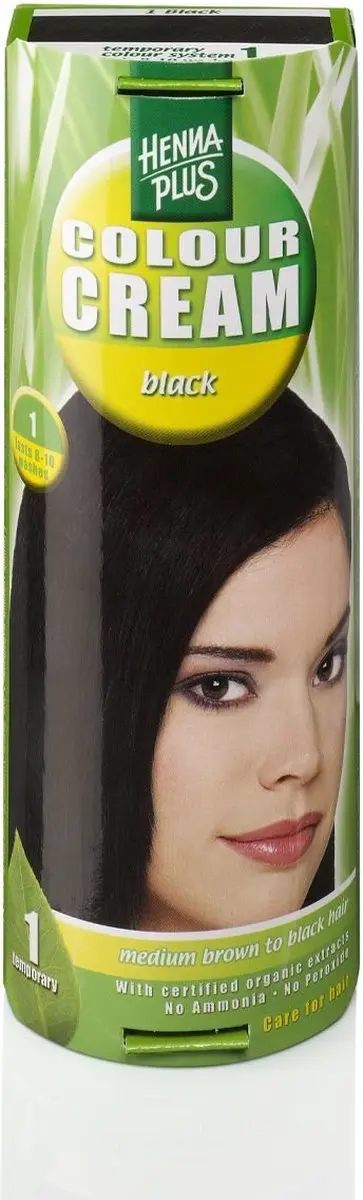 Hennaplus Colour Cream 1 Zwart - 60ml - afbeelding 6 van 6