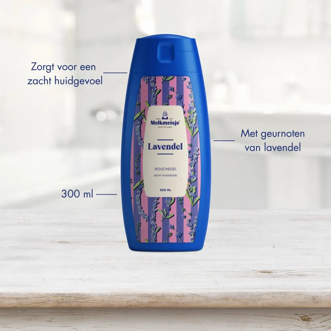 Melkmeisje Bad & Douchecrème Lavendel - 6x 300ml
