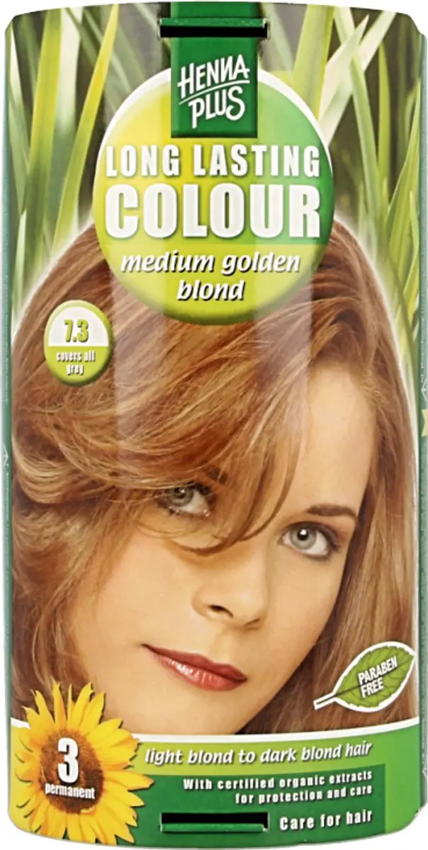 Hennaplus Long Lasting Colour 7.3 Sytě zlatá blond - 100mg