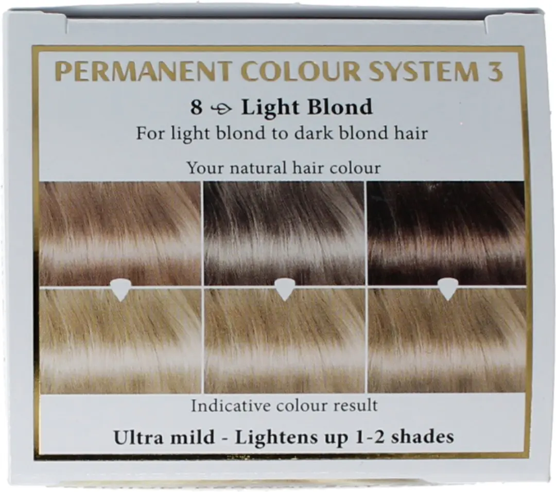 Hennaplus Long Lasting Colour 8 Licht Blond 100ml - Groen