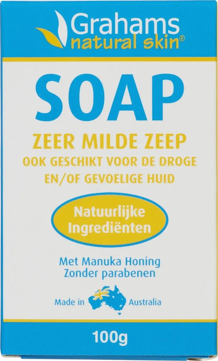 Grahams Natural Soap met Manukahoning 100g - Parfumvrij