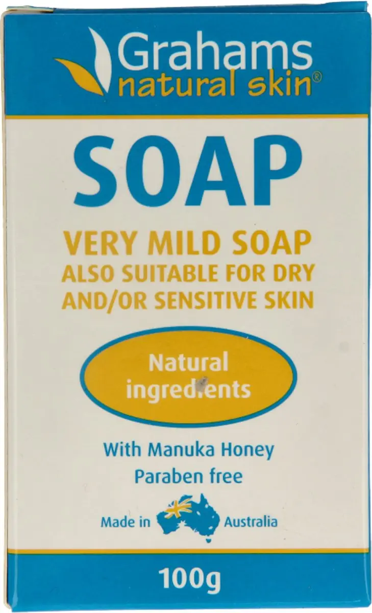 Grahams Natural Soap met Manukahoning 100g - Parfumvrij - afbeelding 6 van 6