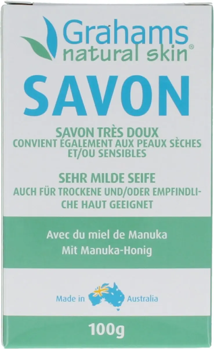 Grahams Natural Soap met Manukahoning 100g - Parfumvrij