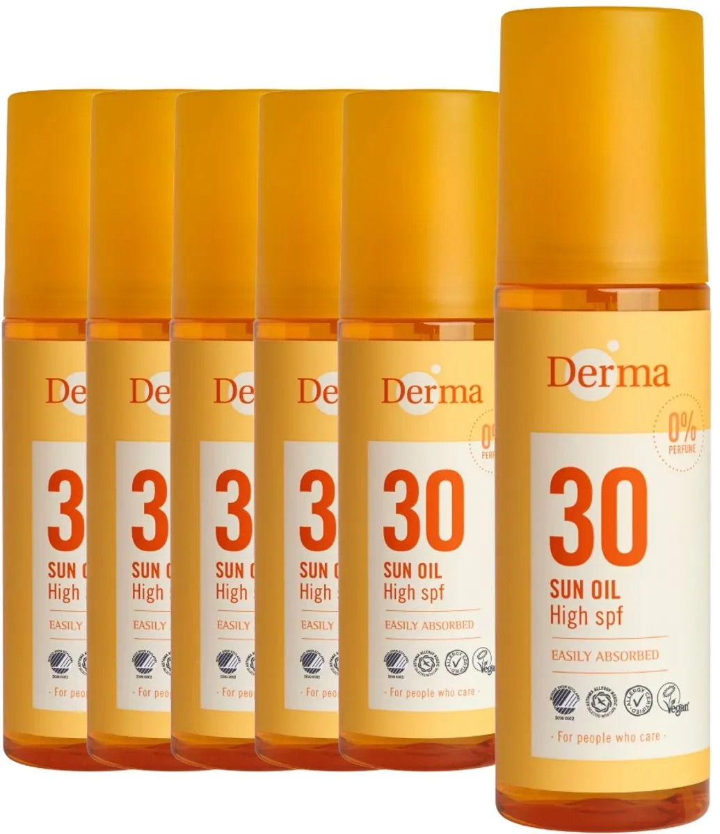 Derma Sun Zonneolie SPF30 6x150ml