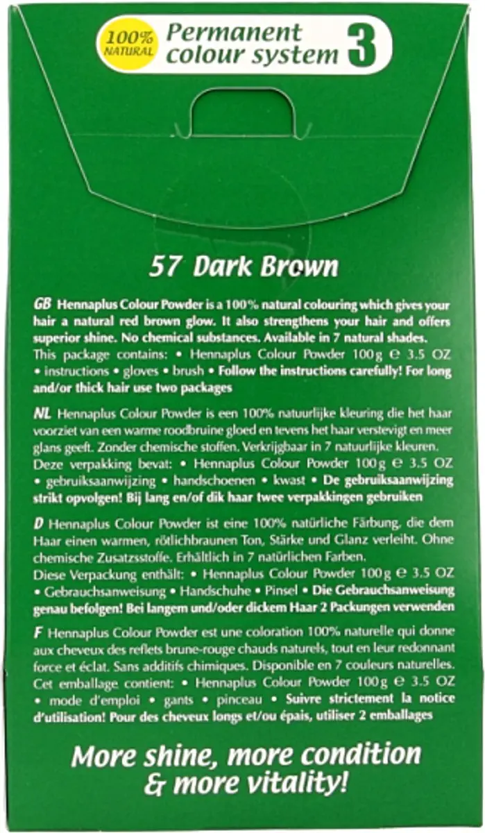 Hennaplus Coloured Poeder Brown 100g