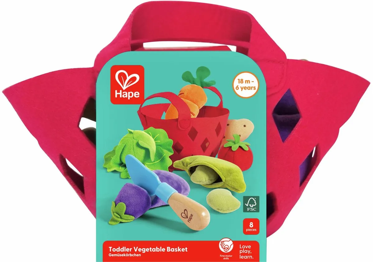 Hape Groentemandje Peuters - Veelkleurig