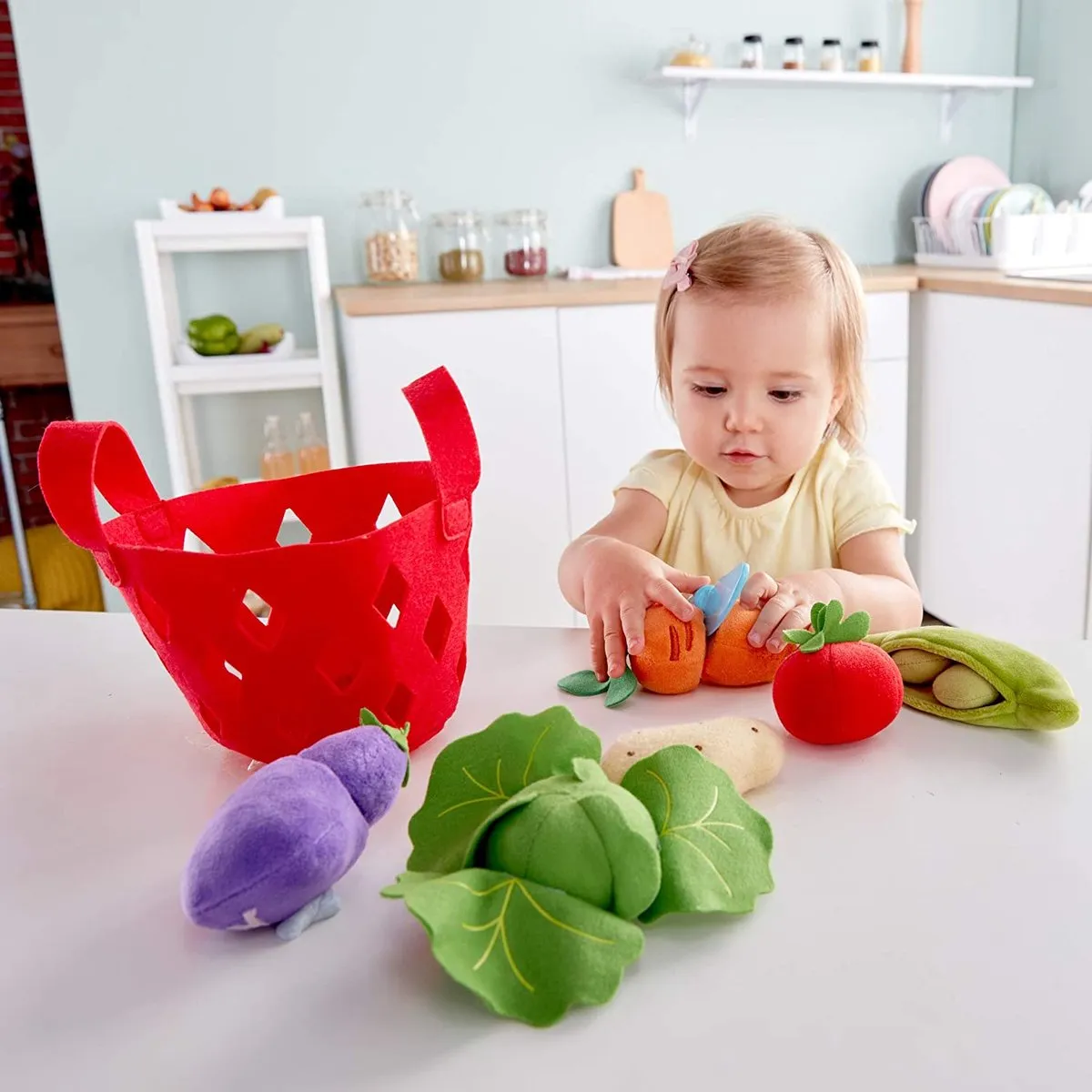 Hape Groentemandje Peuters - Veelkleurig