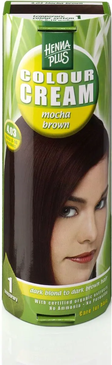 Hennaplus Kleurcrème 4.03 Mokka Bruin - 60ml - afbeelding 6 van 6