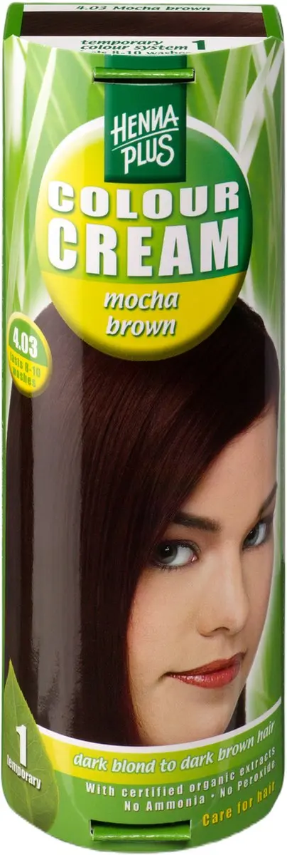 Hennaplus Kleurcrème 4.03 Mokka Bruin - 60ml
