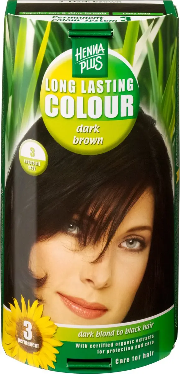 Hennaplus Long Lasting Colour 3 Donkerbruin 100ml