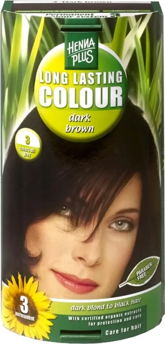 Hennaplus Long Lasting Colour 3 Donkerbruin 100ml