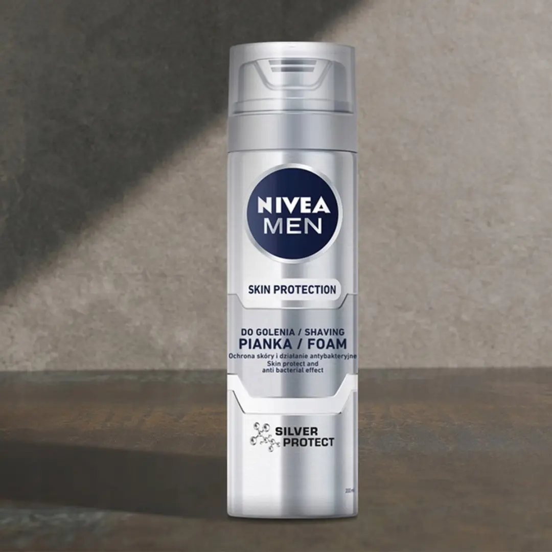NIVEA Silver Protect Scheerschuim 200ml - Antibacterieel