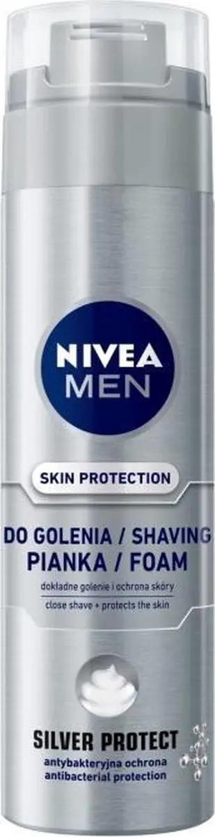 NIVEA Silver Protect Scheerschuim 200ml - Antibacterieel