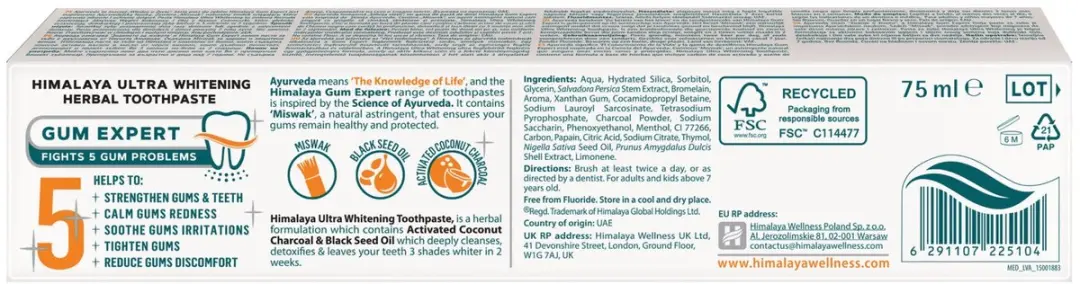 Himalaya Gum Expert Ultra Whitening 75ml