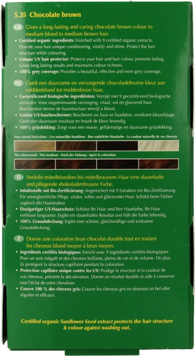 Hennaplus Long Lasting Colour 5.35 Chocolate Brown Haarverf - 100ml