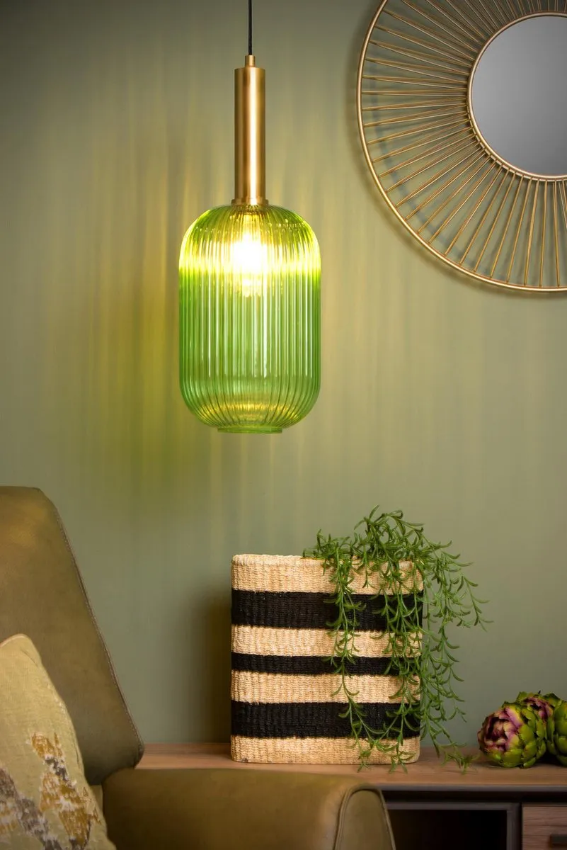 Lucide Maloto Hanglamp Ø20cm Groen - 1xE27