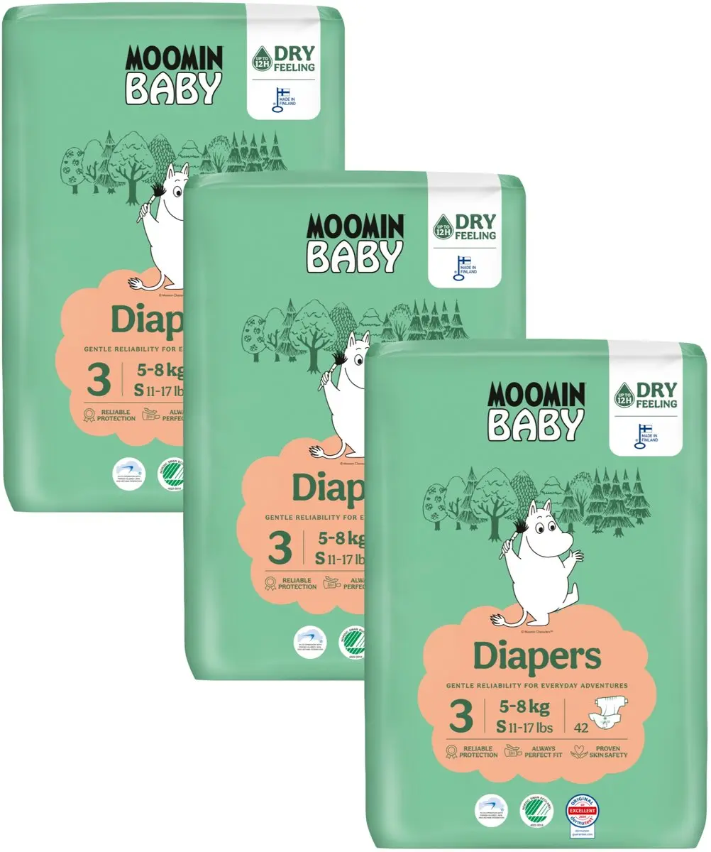 Moomin Baby Eco Wegwerpluiers Maat 3