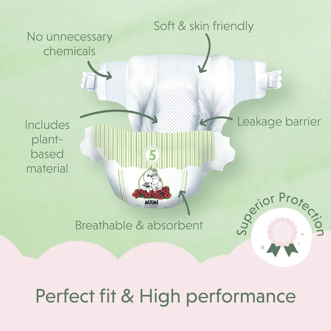 Moomin Baby Eco Wegwerpluiers Maat 5 - 200 Stuks