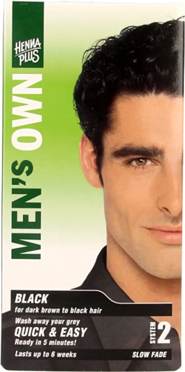 Hennaplus Men's Own Black Haarverf 80ml - Grijs