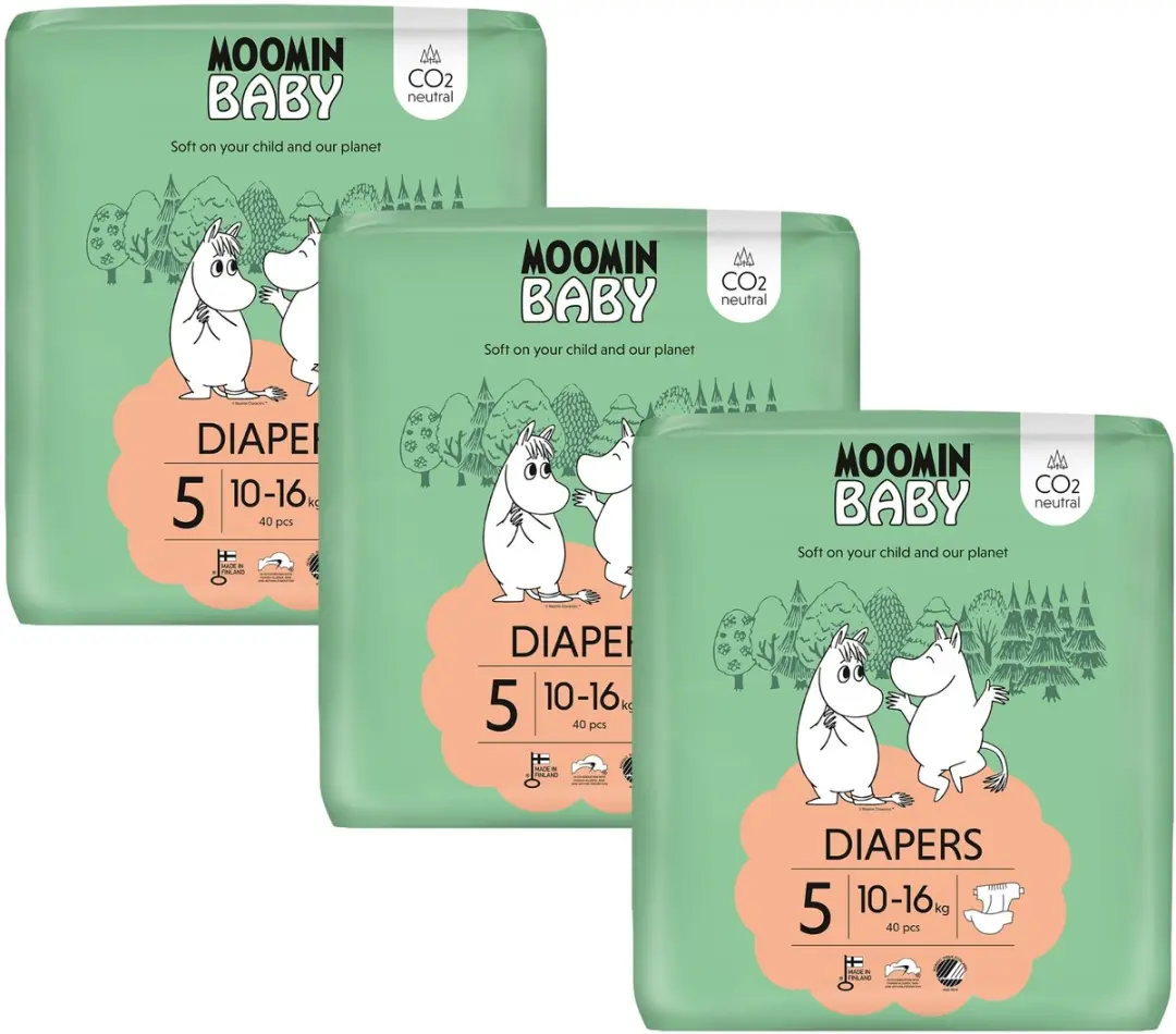 Moomin Baby Eco Wegwerpluiers Maat 5