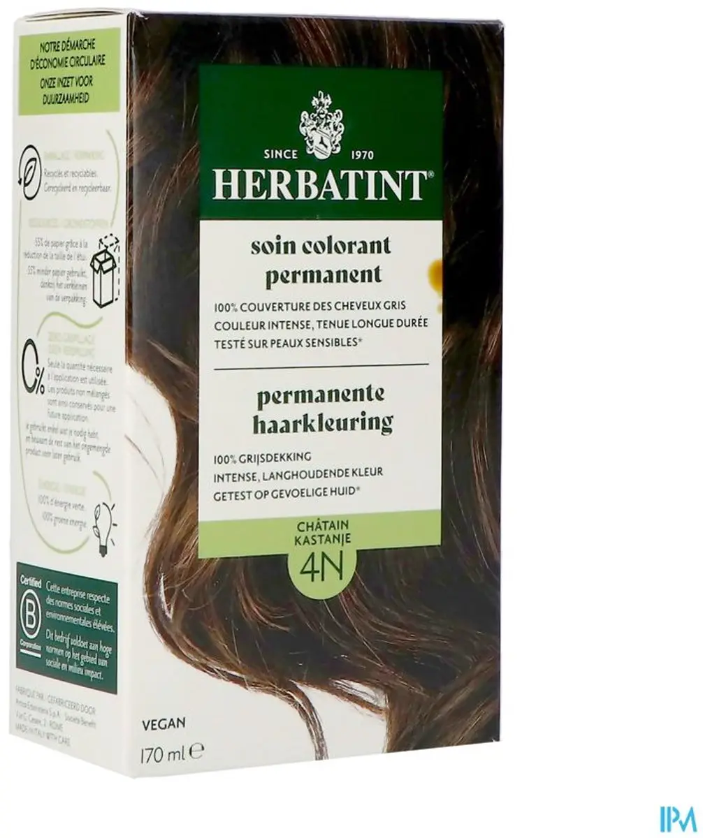 Herbatint Haarverf 4N Kastanje 170ml