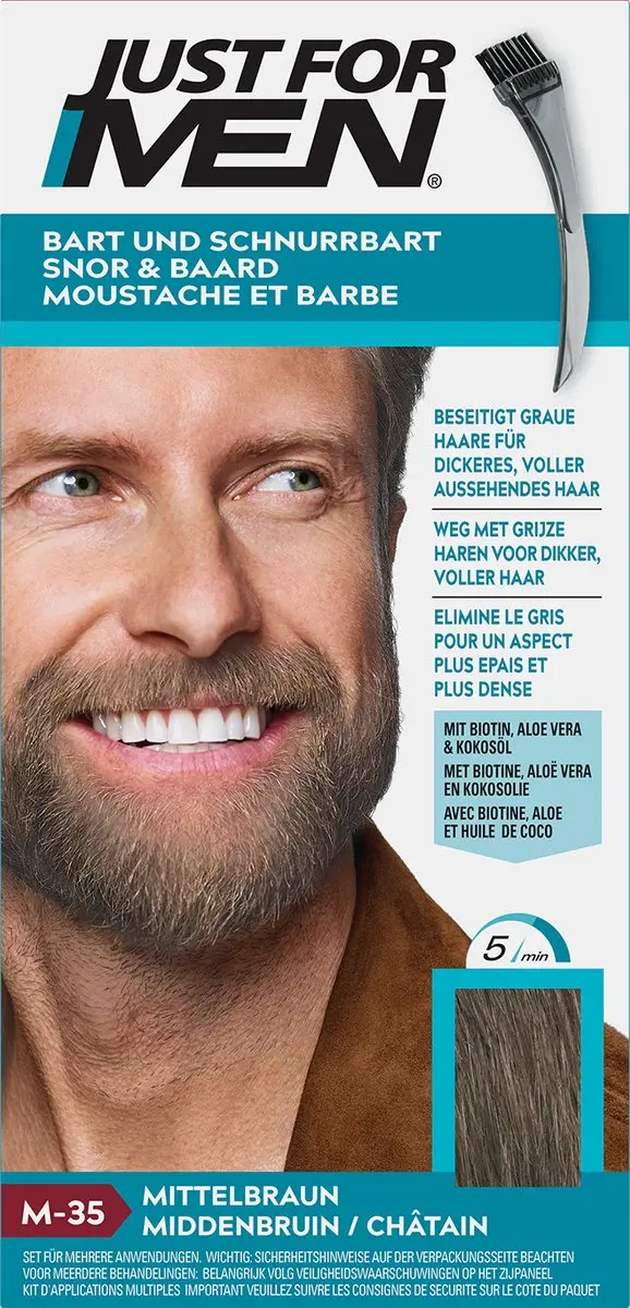 Just For Men Snor & Baardverf M35 Middenbruin