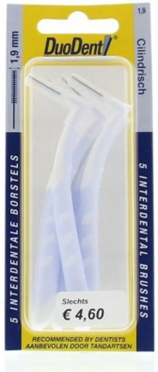 Duodent Interdentale Rager Borstels Cilindrisch 1.9mm - 5 Stuks