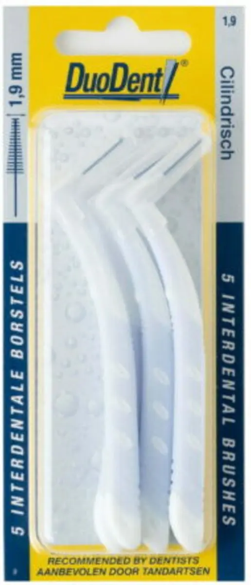 Duodent Interdentale Rager Borstels Cilindrisch 1.9mm - 5 Stuks
