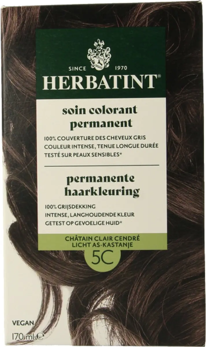 Herbatint 5C Licht As-Kastanje Permanent 170ml