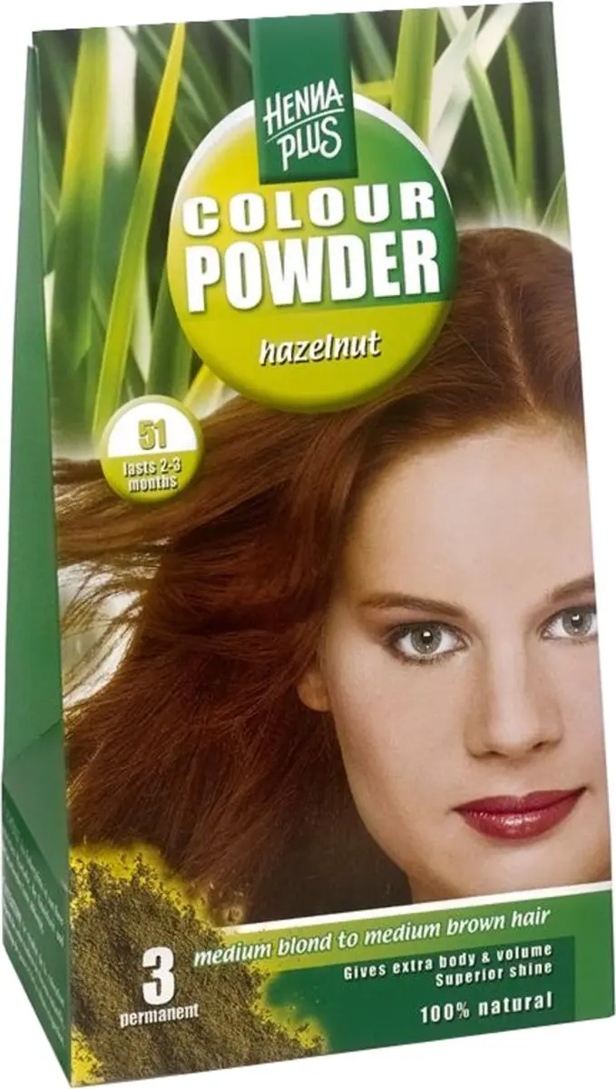 Hennaplus Kleurpoeder 51 Hazelnut Haarverf 100g