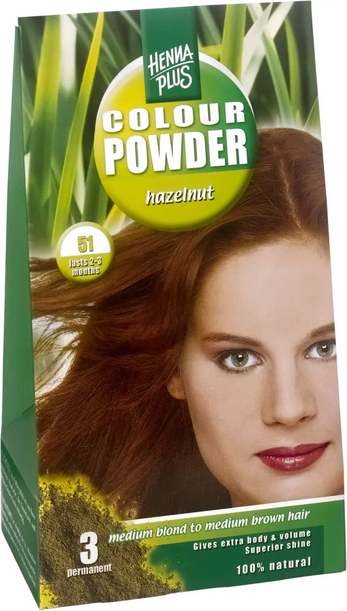 Hennaplus Kleurpoeder 51 Hazelnut Haarverf 100g