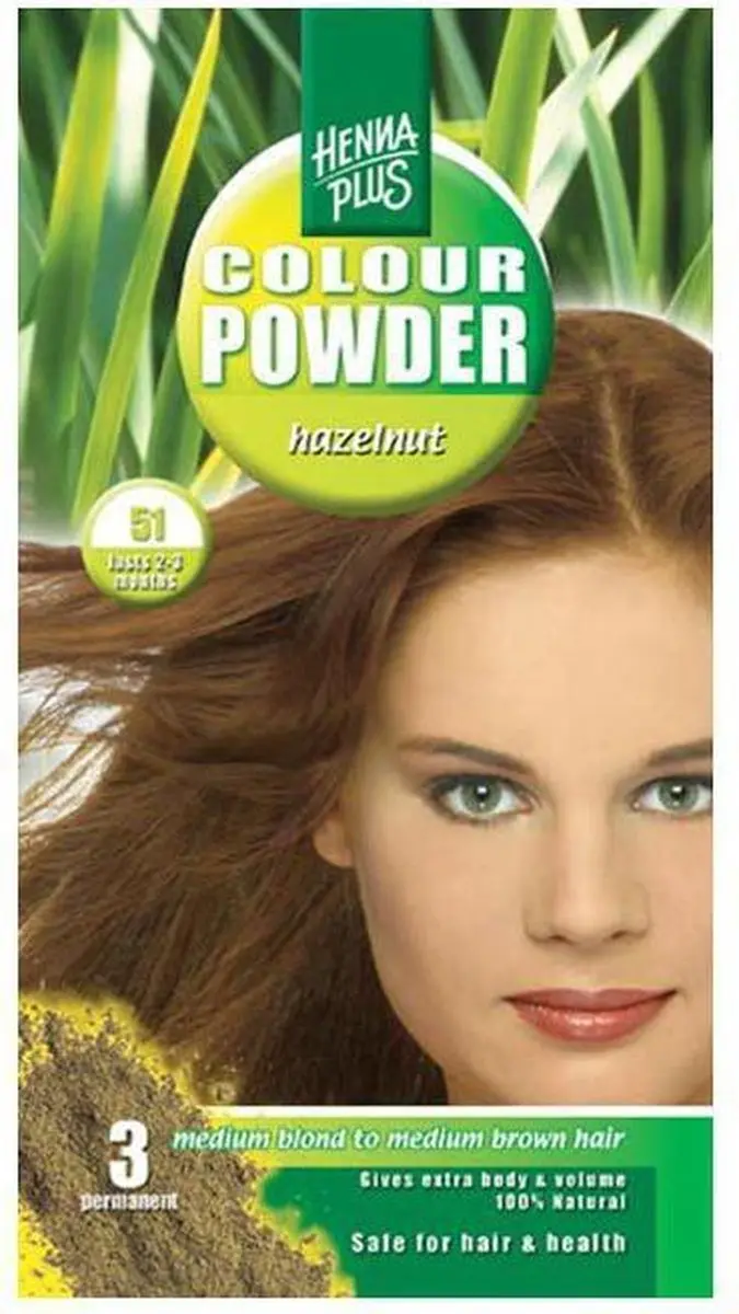 Hennaplus Kleurpoeder 51 Hazelnut Haarverf 100g