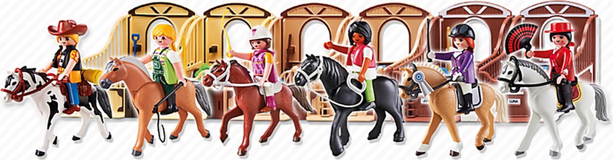 Fjordenpaard met bruin-gele paardenbox / Cheval Fjord et monitrice