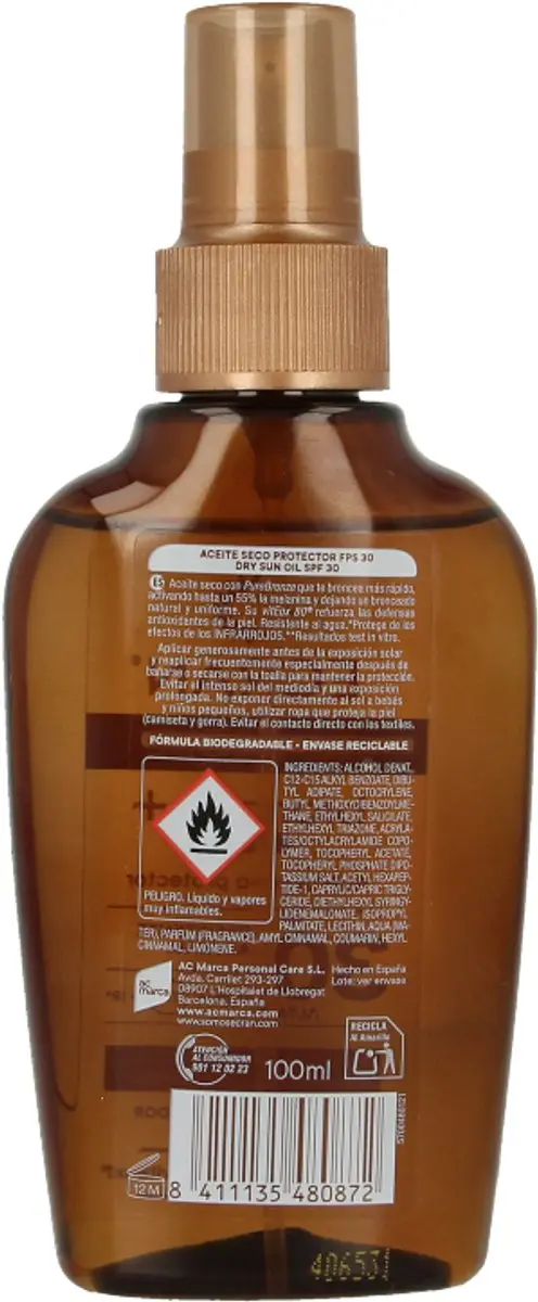 Ecran Sunnique Broncea+ Zonnebrandolie SPF 30 - 100ml