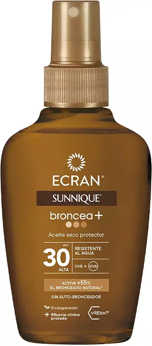 Ecran Sunnique Broncea+ Zonnebrandolie SPF 30 - 100ml